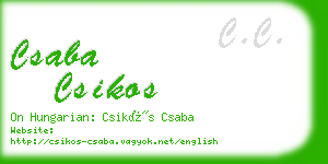 csaba csikos business card